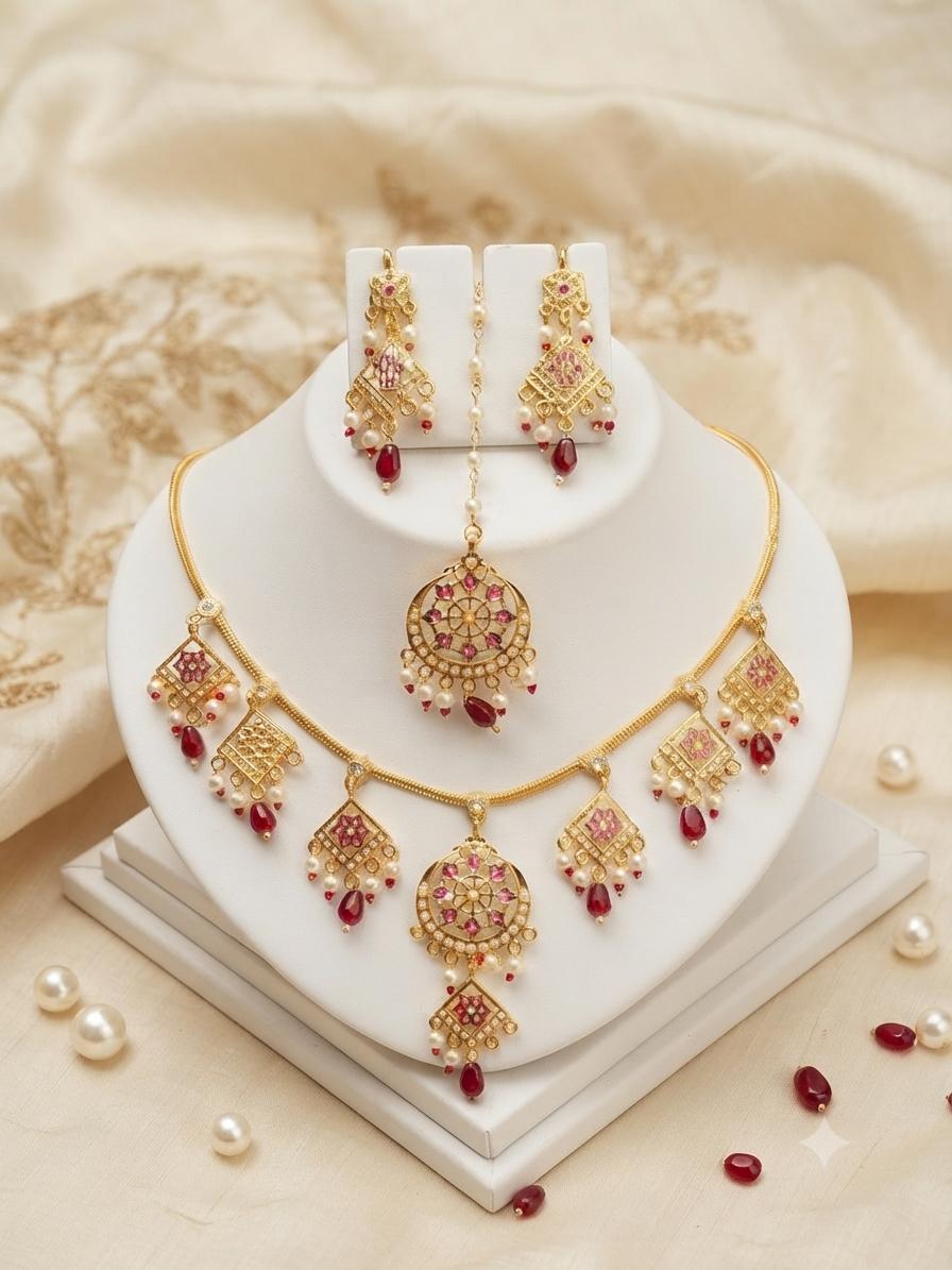 Royal Kundan Polki Necklace Set