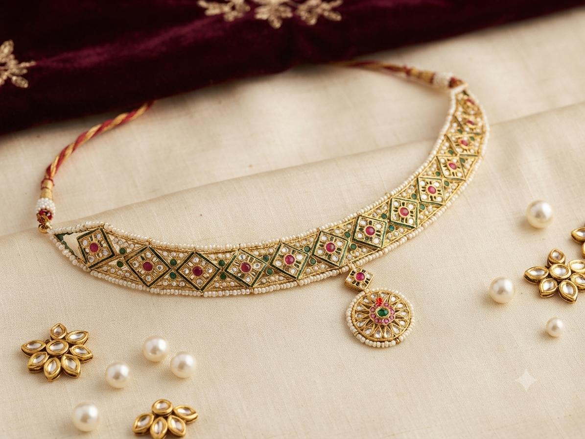 Imperial Broad Kundan Mathapatti