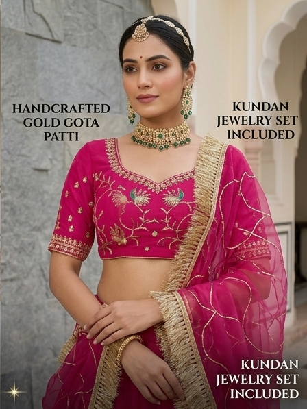 Rajasthani Maharani Pink Poshak view 2