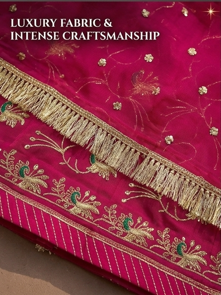 Rajasthani Maharani Pink Poshak view 3