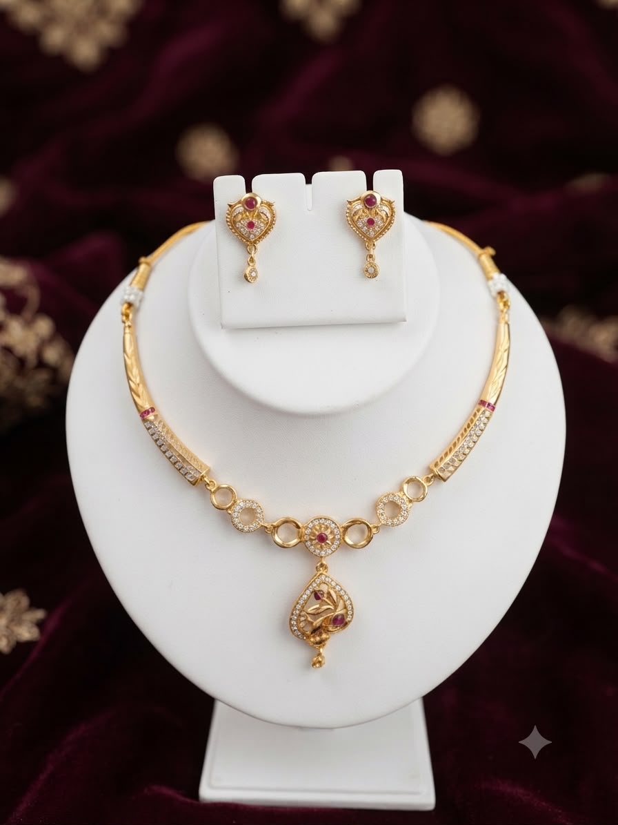 Royal Ruby Hasli Necklace Set