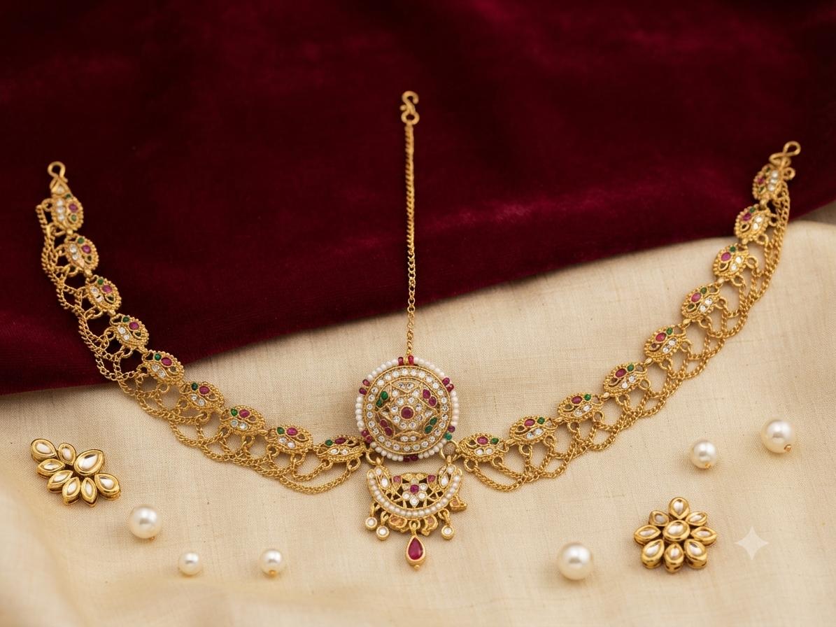 Heritage Pearl Rakhadi Set