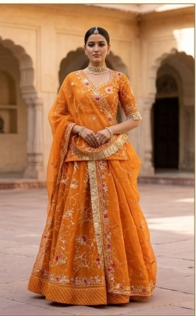 Saffron Serenity Poshak